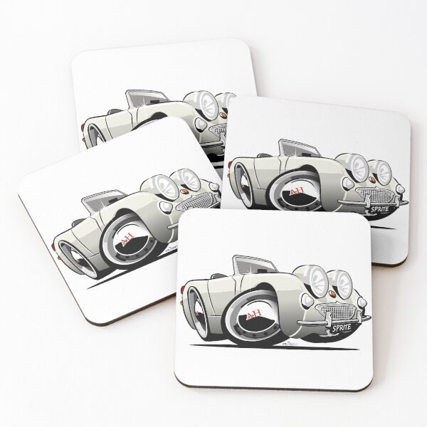 Item preview, Austin Healey Sprite caricature old English white designed and sold by car2oonz.