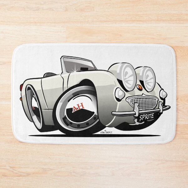Item preview, Austin Healey Sprite caricature old English white designed and sold by car2oonz.