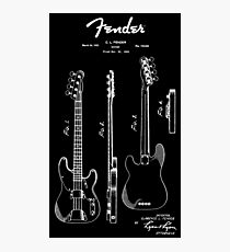 Fender Guitar 1953 Patent Blueprint Art Photographic Print