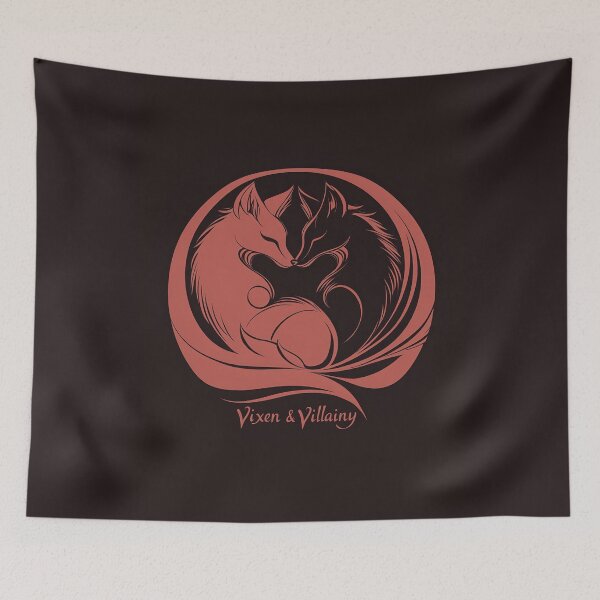 Item preview, Vixen & Villainy Logo Pink And Charcoal designed and sold by Vixen-Villainy.