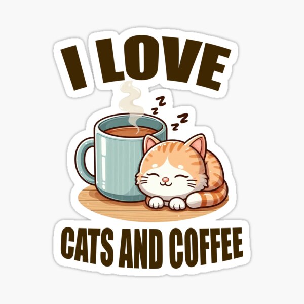 Item preview, I love cats and coffe designed and sold by Artcreatorss.