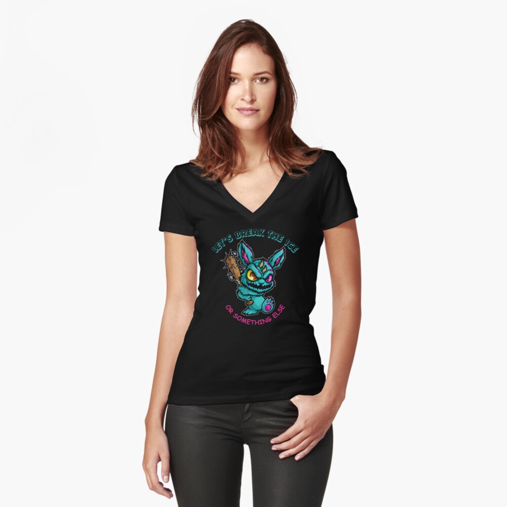 Item preview, Fitted V-Neck T-Shirt designed and sold by PoliCromix.