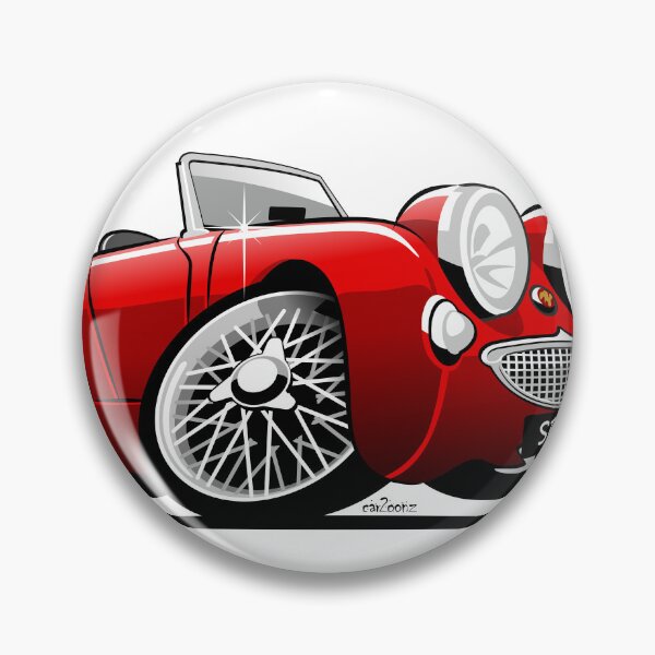 Item preview, Austin Healey Sprite caricature red designed and sold by car2oonz.
