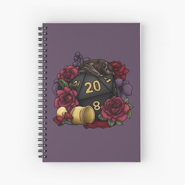 Vampire D20 Tabletop RPG Gaming Dice Spiral Notebook