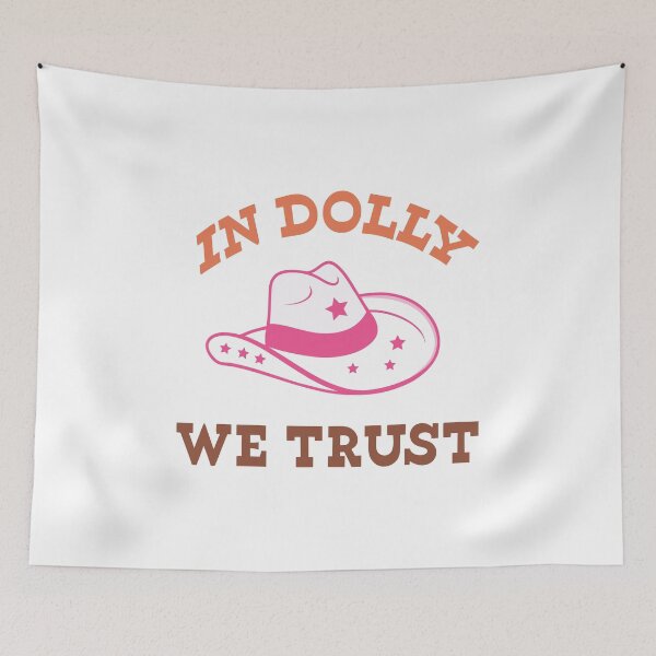 Item preview, Retro Cowgirl Vibes: In Dolly We Trust Hat Design designed and sold by Timegraf.