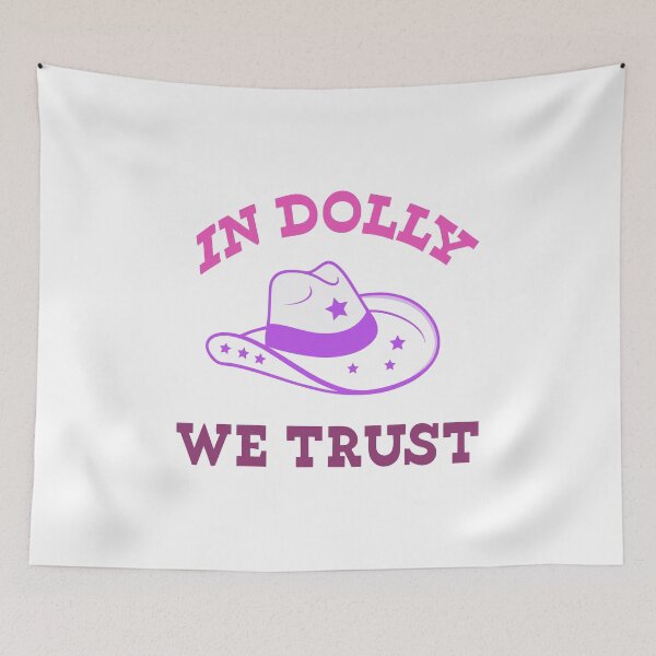 Item preview, Retro Cowgirl Vibes: In Dolly We Trust Hat Design designed and sold by Timegraf.