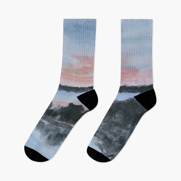 Item preview, Watercolor painting of sunset at the boardwalk  designed and sold by Jmb67.