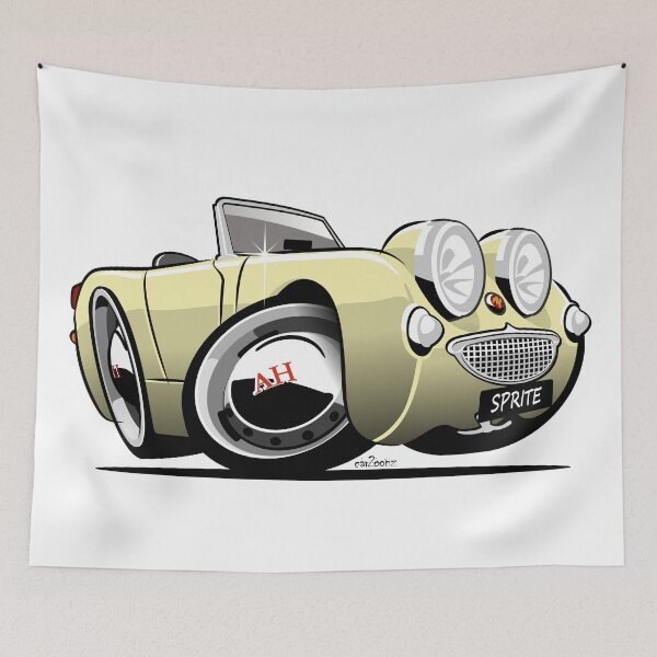 Item preview, Frogeye Sprite caricature Primrose designed and sold by car2oonz.