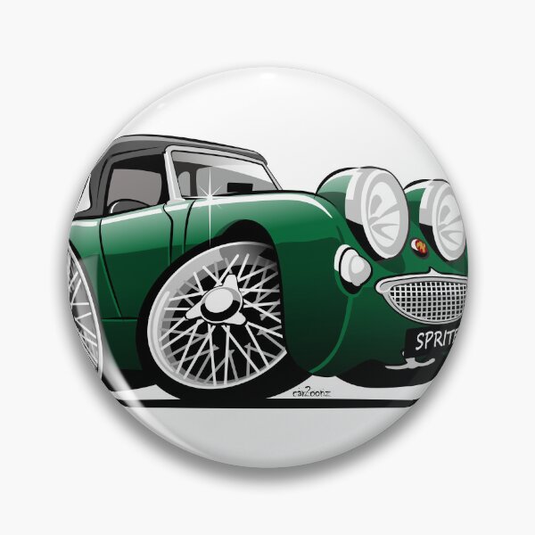 Item preview, Frogeye Sprite caricature BRG designed and sold by car2oonz.