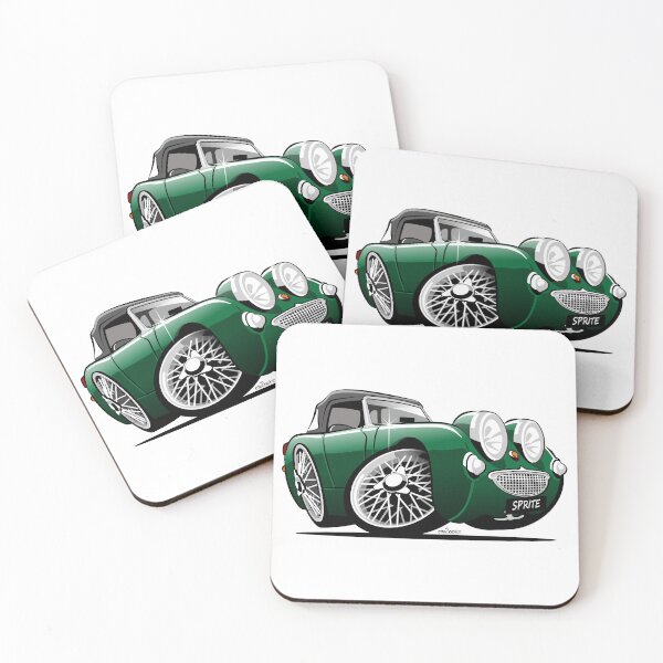 Item preview, Frogeye Sprite caricature BRG designed and sold by car2oonz.