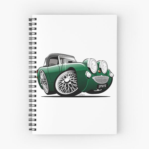 Item preview, Frogeye Sprite caricature BRG designed and sold by car2oonz.