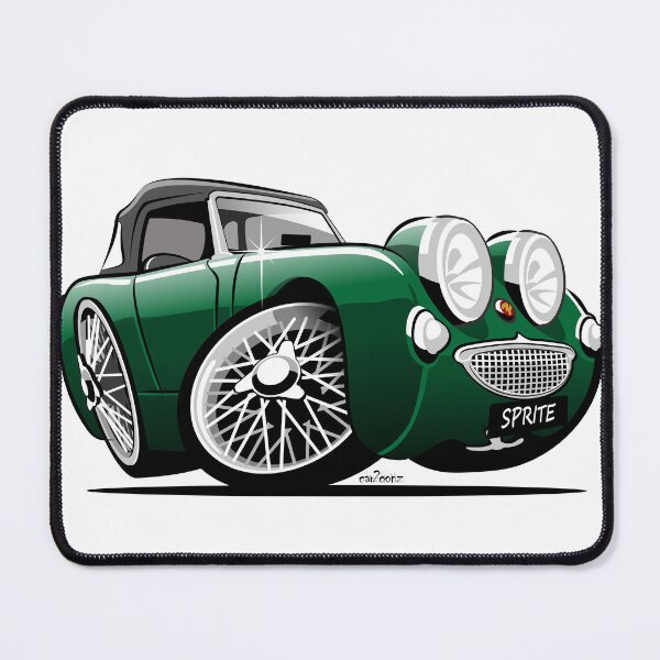 Item preview, Frogeye Sprite caricature BRG designed and sold by car2oonz.