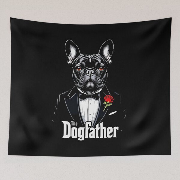 Item preview, The Dogfather – Funny French Bulldog Mafia Parody Design designed and sold by Aredbox.