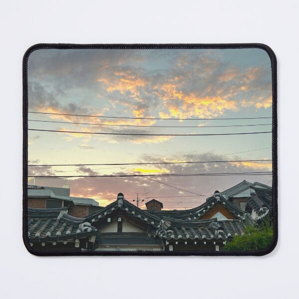 Item preview, Korean Hanok Roofs at Sunset | Seoul Travel Photography designed and sold by YemmyZImages.