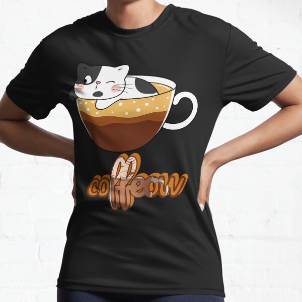 Item preview, funny cute cat in coffee cup designed and sold by Sqweeshy.