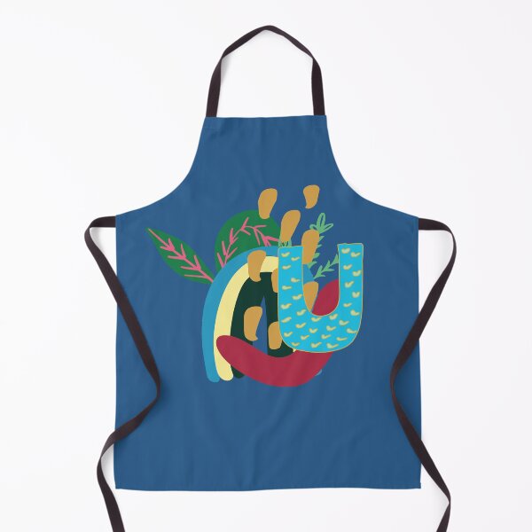 Item preview, Abstract Letter U Rainbow and Leaves designed and sold by DesignbyBFD.