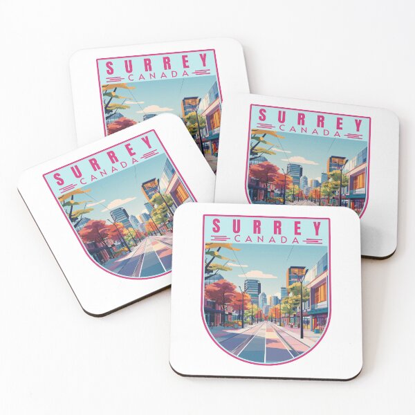 Item preview, Surrey in British Columbia Canada Retro Travel Art Landscape designed and sold by MaateoDesign.
