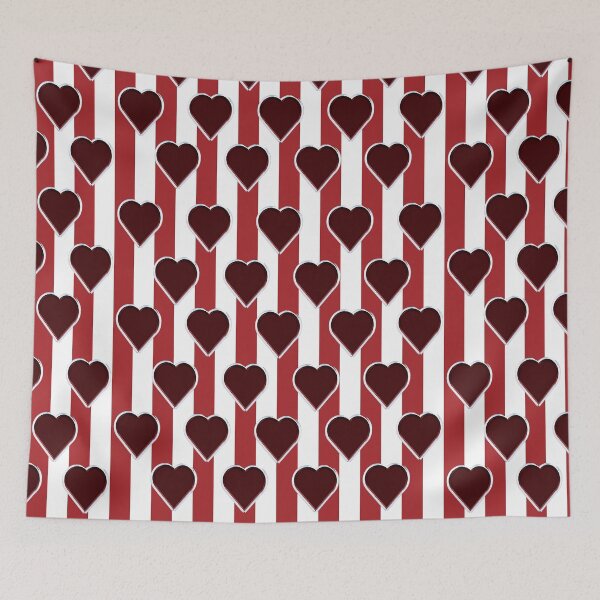 Item preview, Red Valentine Heart-white-black-red  pattern 24 designed and sold by StudioViArt.