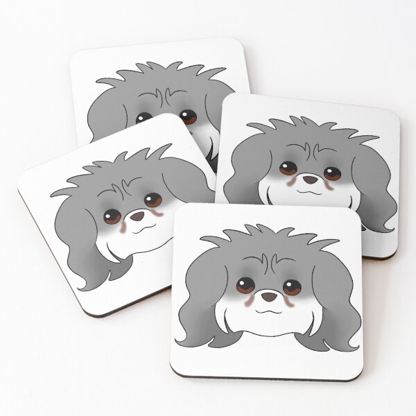 Item preview, Grey Shih Tzu White Chin Tear Stains designed and sold by OliRoseArt.