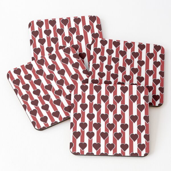 Item preview, Red Valentine Heart-white-black-red  pattern 24 designed and sold by StudioViArt.