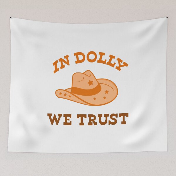 Item preview, Retro Cowgirl Vibes: In Dolly We Trust Hat Design designed and sold by Timegraf.