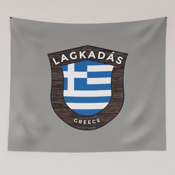 Item preview, Lagkadás Greece Emblem Flag designed and sold by World Designs.