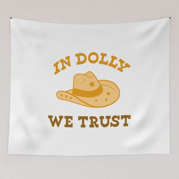 Item preview, Retro Cowgirl Vibes: In Dolly We Trust Hat Design designed and sold by Timegraf.