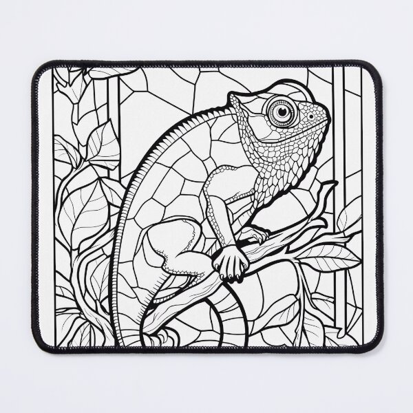 Item preview, Chameleon Coloring Page Pattern  designed and sold by DavidColoring.