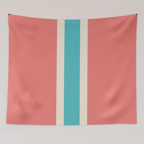 Item preview, Summer stripes in coral red and turquoise designed and sold by Latte Design.