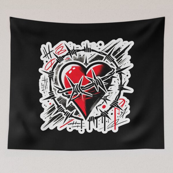 Item preview, Heart Wrapped in Barbed Wire designed and sold by UNK-Fatigues.