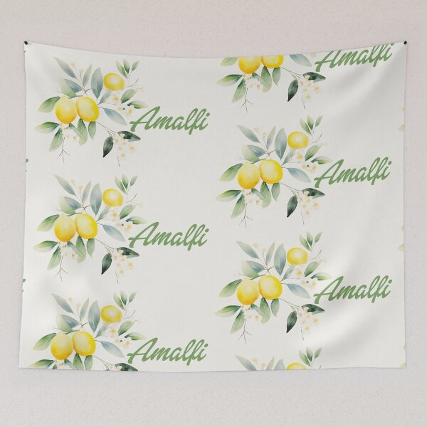 Item preview, Amalfi and Watercolor lemons lemon tree flowers and leaves  designed and sold by EmeraldeaArt.