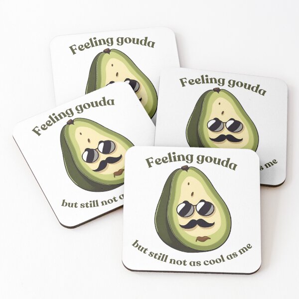 Item preview, "Feel Gouda But Still Not As Cool As Me – Avocado Humor Design" designed and sold by Luka  Emad.