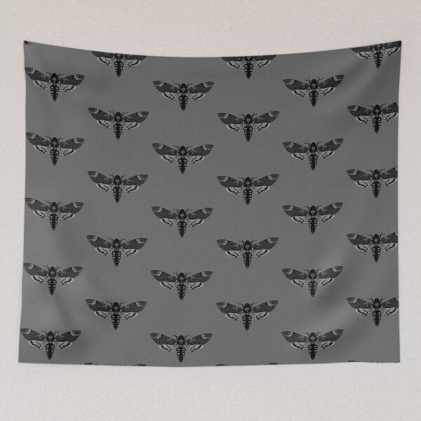 Item preview, Monochrome digital painting death hawk moth designed and sold by Moth-Oak.