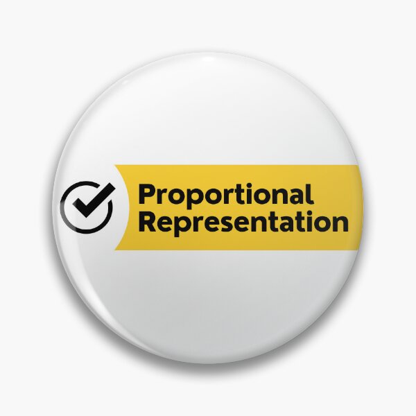 Artikelvorschau, JA zur proportionalen Vertretung entworfen und verkauft von FairVoteCanada.
