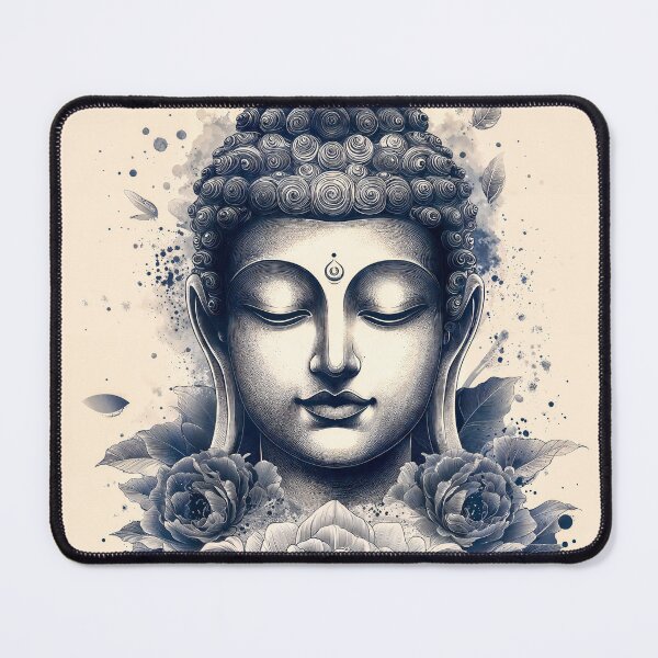 Item preview, Buddha with Lotus Flowers designed and sold by AdamesArtStudio.