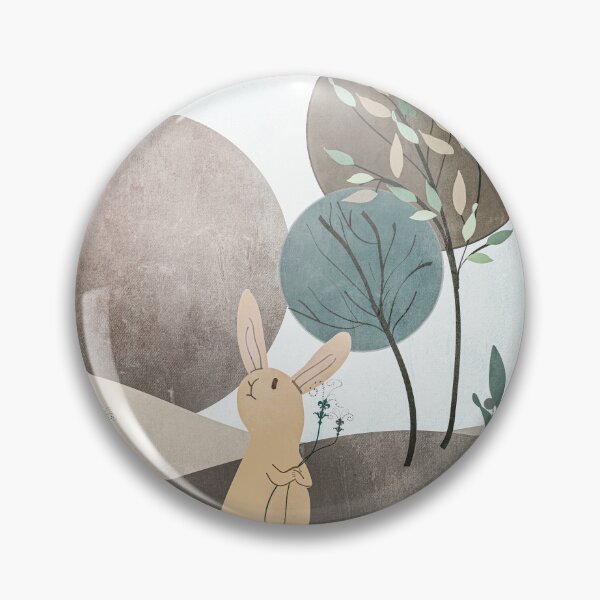 Item preview, Boho rabbit bunny flowers in nature designed and sold by bohoanimals.