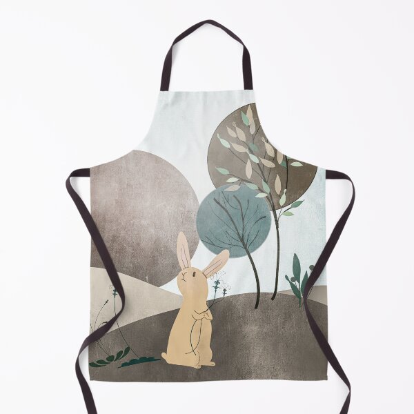 Item preview, Boho rabbit bunny flowers in nature designed and sold by bohoanimals.
