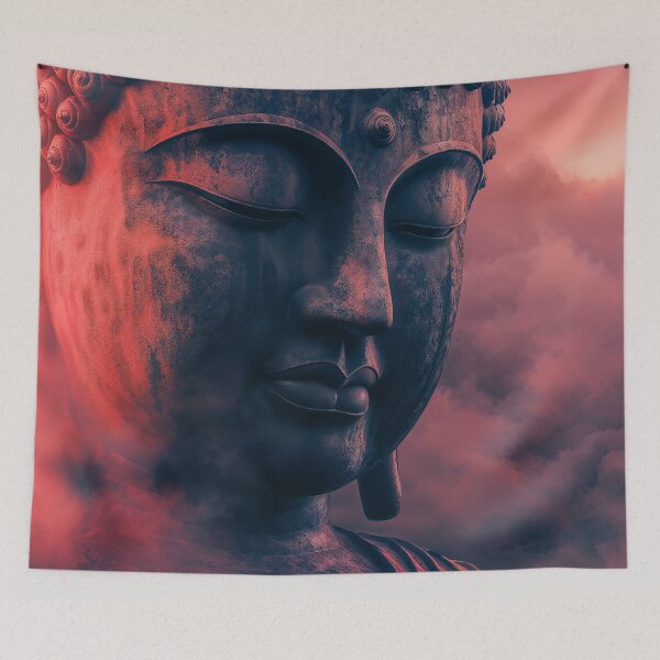 Item preview, Buddha Statue In The Clouds designed and sold by AdamesArtStudio.