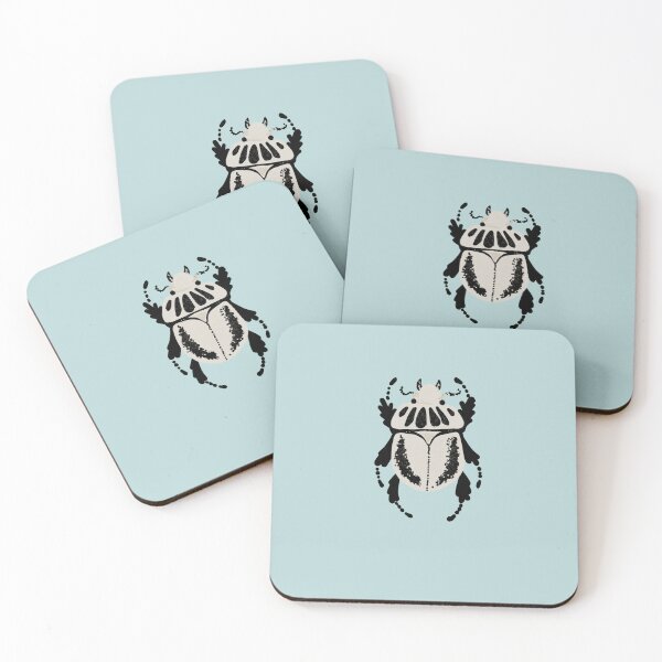 Item preview, white and black goliath beetle designed and sold by cascinas.