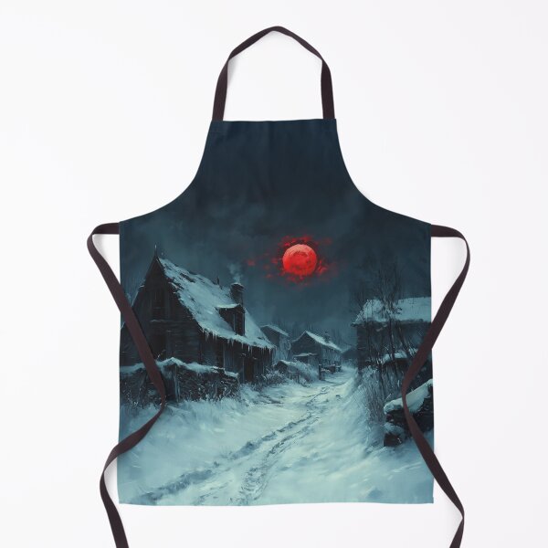 Item preview, Haunted Village Under Blood Moon – Dark Fantasy Horror Art designed and sold by VisualArtsOasis.