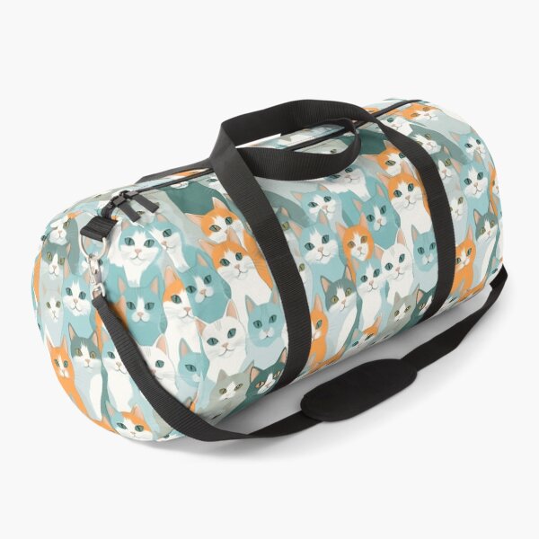 Item preview, Multi-Cat Pattern (orange and blue-green) designed and sold by Kataverse.