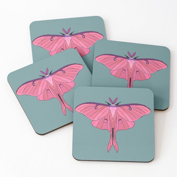 Item preview, Pink Luna Moth designed and sold by Moth-Oak.