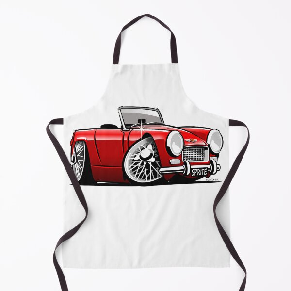 Item preview, Austin Healey Sprite mark 2 red caricature designed and sold by car2oonz.