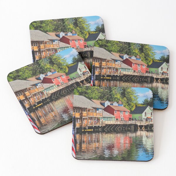 Item preview, Ketchikan Alaska with American Flag designed and sold by pcole123.