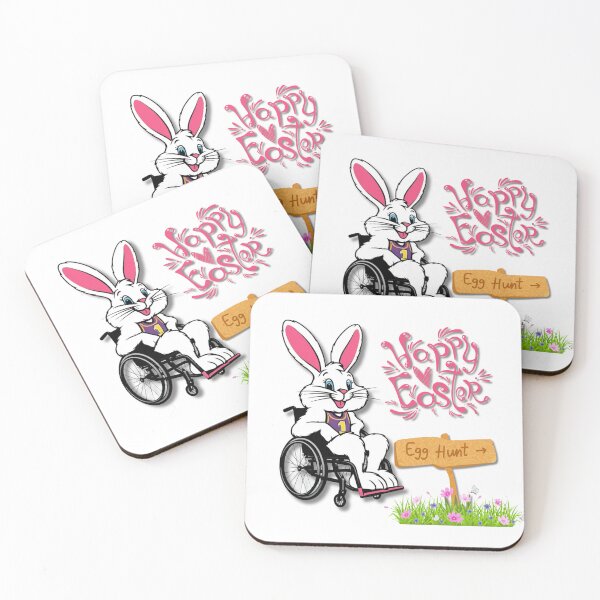 Item preview, Happy Easter Wheelchair Bunny – Inclusive Holiday Design designed and sold by It's Wheelie Cool.