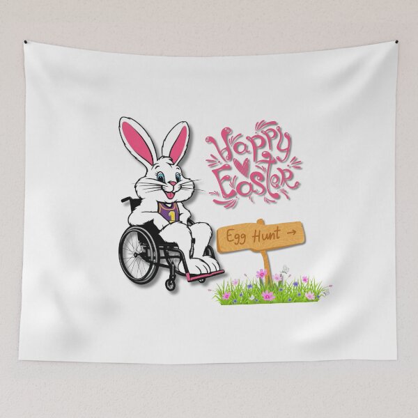 Item preview, Happy Easter Wheelchair Bunny – Inclusive Holiday Design designed and sold by It's Wheelie Cool.