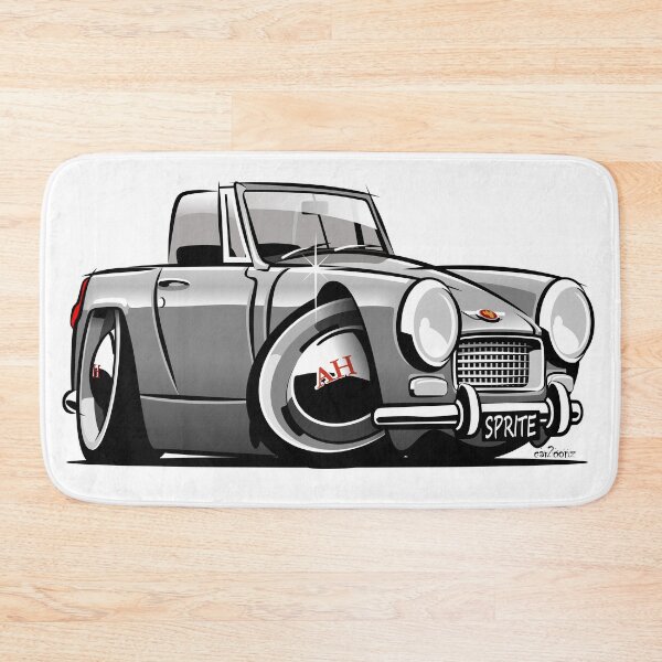 Item preview, Austin Healey Sprite mark 3 grey caricature designed and sold by car2oonz.