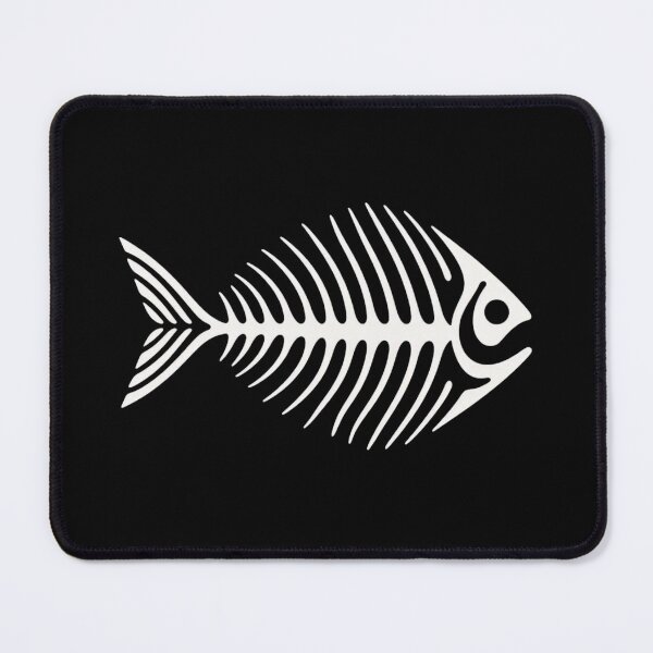 Item preview, Abstract Fishbone of Salmon, Black Background, Big Pattern designed and sold by GaborSkeleton.