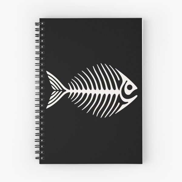 Item preview, Abstract Fishbone of Salmon, Black Background, Big Pattern designed and sold by GaborSkeleton.