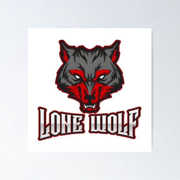 Aperçu de l'œuvre Logo rétro Lone Wolf Rust créée et vendue par LoneWolfRust.